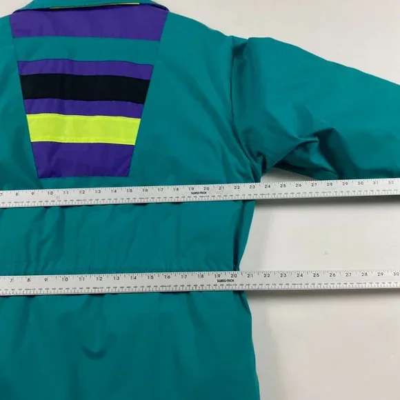 NWT 80s Vintage Rice Sportswear Action II Ski Jacket Mens 38 Color Block Green - Picture 10 of 16